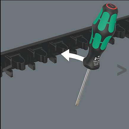 Wera 051012 9pce 9650 Magnetic Rail Kraftform Screwdriver Set