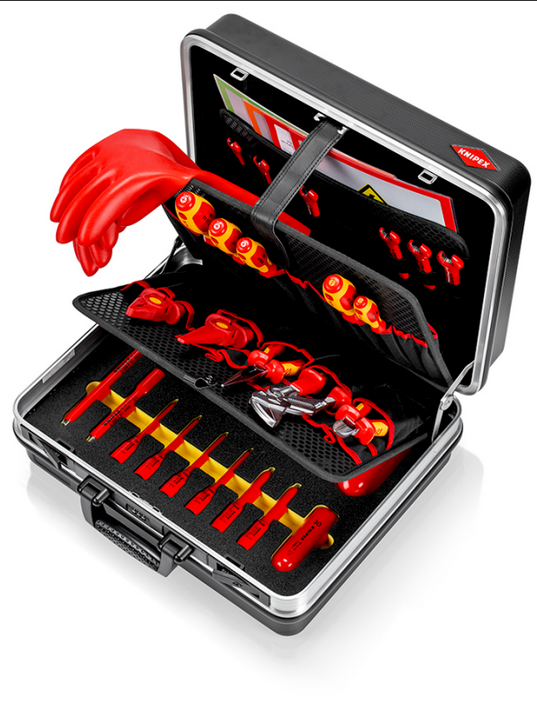 Knipex 00 21 05 EV 30pce Basic VDE Tool Kit In E-Mobility Tool Case