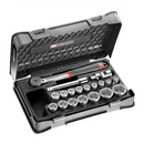 Facom S.161-2P6 1/2"Dr 19pce Metric 10-32mm Hexagon (6-Point) Socket Set
