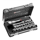 Facom SL.161-2P6 1/2"Dr 19pce Metric 10-32mm Hexagon (6-Point) Socket Set