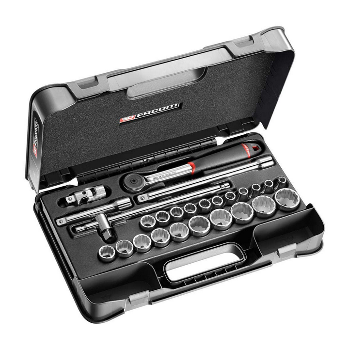 Facom S.161-4P12 1/2"Dr 26pce Metric 8-32mm Bi-Hexagon (12-Point) Socket Set