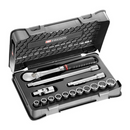 Facom SL.161-2P6U 1/2"Dr 22pce Imperial(AF) 3/8"-1.1/4"AF Hexagon (6-Point) Socket Set