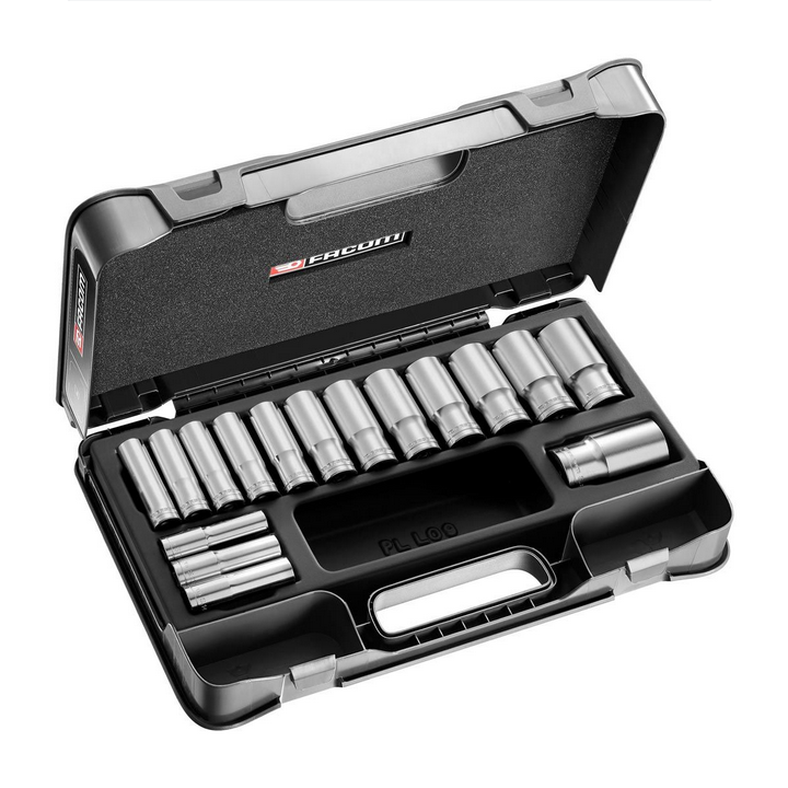 Facom S.404AE 1/2"Dr 16pce Metric 12-32mm Bi-Hexagon (12-Point) Socket Set