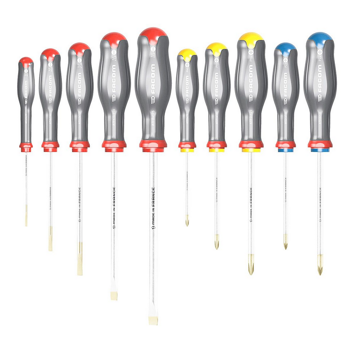 Facom ATW.J10PB 10pce Protwist® Phillips, Pozi & Slotted Screwdriver Set