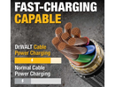 Dewalt DWT1311361 USB A to USB C Reinforced Charging Cable 1.2m (4ft)