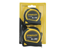 Stanley STHT9-98985 Tylon™ Pocket Tapes 5m/16ft & 8m/26ft (Twin Pack)