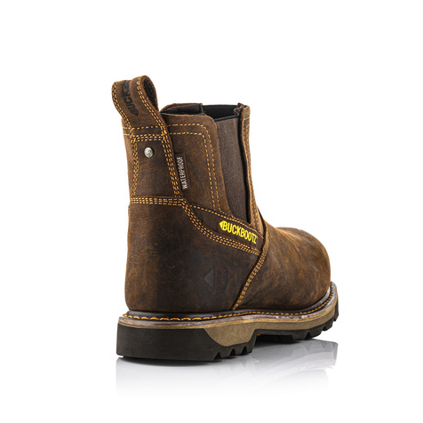 Buckbootz B1180 Dark Brown Crazy Horse Buckflex Safety Dealer Boot