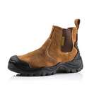 Buckbootz BSH006 Dark Brown Crazy Horse Leather Buckshot Safety Dealer Boot