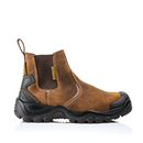 Buckbootz BSH006 Dark Brown Crazy Horse Leather Buckshot Safety Dealer Boot