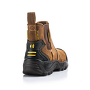 Buckbootz BSH006 Dark Brown Crazy Horse Leather Buckshot Safety Dealer Boot