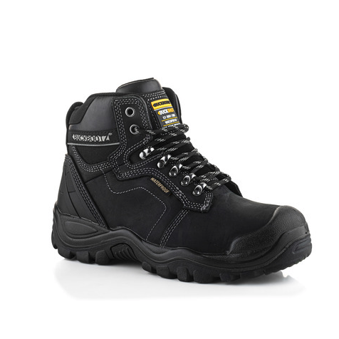 Buckbootz BSH009BK Black Crazy Horse Buckshot Lace Safety Boot
