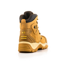 Buckbootz BSH012HY Honey Crazy Horse Leather Buckshot Lace Safety Boot With Ankle Protection