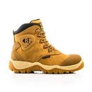 Buckbootz BSH012HY Honey Crazy Horse Leather Buckshot Lace Safety Boot With Ankle Protection