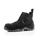 Buckbootz BSH014BK Black Crazy Horse Leather Buckshot Dealer Safety Boot With Ankle Protection