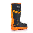 Buckbootz BBZ8000BKOR Hi-Vis Black / Orange Non-Metallic Safety Wellington Boots With Ankle Protection