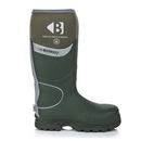 Buckbootz BBZ8000GR Green Non-Metallic Safety Wellington Boots With Ankle Protection