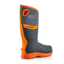 Buckbootz BBZ9000GYOR Grey / Hi-Viz Orange Safety Wellington Boots With Metatarsal Protection