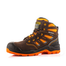 Buckbootz BVIZ2BROR Brown / Hi-Viz Orange High Visibility Waterproof Safety Boot