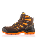 Buckbootz BVIZ2BROR Brown / Hi-Viz Orange High Visibility Waterproof Safety Boot
