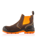 Buckbootz BVIZ3BROR Brown / Hi-Viz Orange High Visibility Safety Dealer Boot