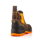 Buckbootz BVIZ3BROR Brown / Hi-Viz Orange High Visibility Safety Dealer Boot