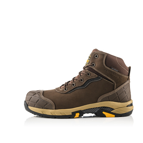 Buckbootz BLITZBR Brown Tradez Lightweight Lace Waterproof Safety Boot