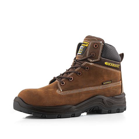 Buckbootz LACERZ Brown Nubuckz Lace Safety Boot