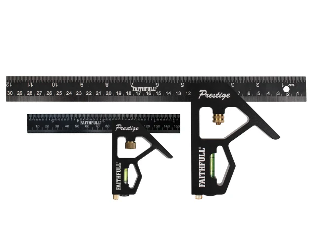 Faithfull XMS25SQSET 150mm(6in) & 300mm(12in) Combi Square Set