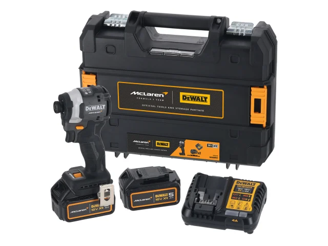 Dewalt DCF85MP2T McLaren F1 18v XR Brushless 1/4" Impact Driver 2x 5.0Ah Li-ion Batteries
