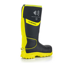 Buckbootz BBZ8000BKYL Hi-Vis Black / Yellow Non-Metallic Safety Wellington Boots With Ankle Protection