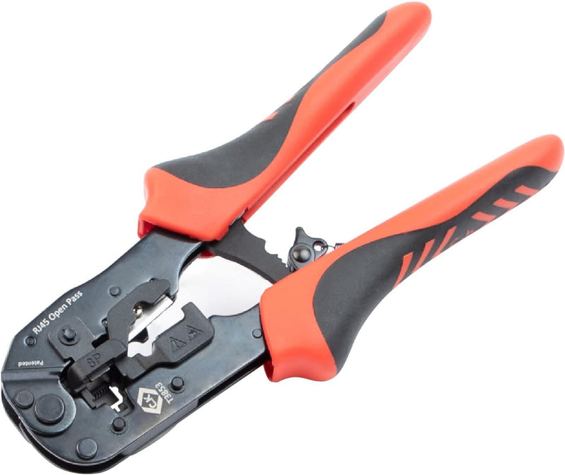 CK Tools T3853 Ratchet Crimping Pliers For Pass Through Modular Plugs 8P