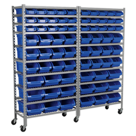 Sealey TPS72 72 Bin Mobile Storage System