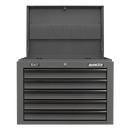 Sealey AP26059TG 5 Drawer Topchest with Ball-Bearing Slides - Grey/Black