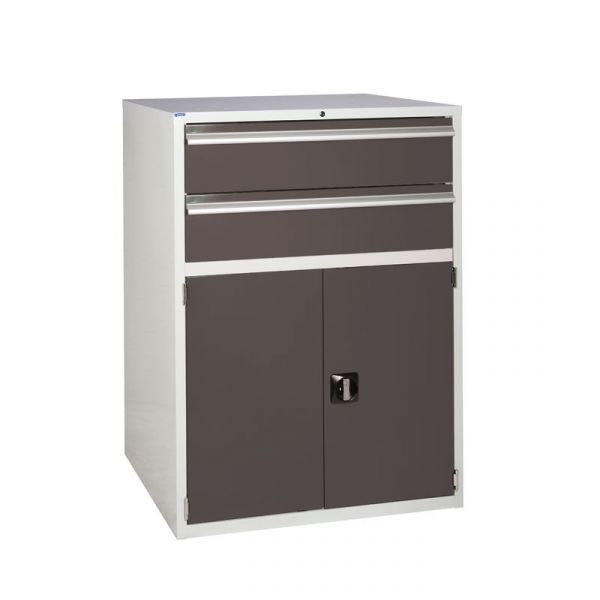 Euroslide EUC12090753 Cabinet with 2 Drawers and 1 Cupboard (1200 x 900 x 750mm)