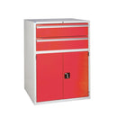 Euroslide EUC12090653 Cabinet with 2 Drawers and 1 Cupboard (1200 x 900 x 650mm)