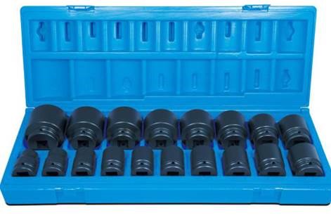 Impact Socket Supplies (ISS UK) SET12MMS18 3/4"Dr 18pce 19-50mm Impact Socket Set