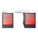 Facom JLS3-2MS13DH JETLINE+ 2m HIGH Stainless Work Bench & 13 Drawer 3 Mod Base Unit