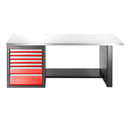 Facom JLS3-2MS7DL JETLINE+ 2m LOW Stainless Work Bench & 7 Drawer 3 Mod Base Unit
