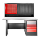 Facom JLS3-2MS7DSCH JETLINE+ 2m HIGH Stainless Work Bench, 7 Drawer 3 Mod Base Unit & Top Unit With Shutter