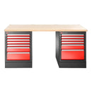 Facom JLS3-2MW13DH JETLINE+ 2m HIGH Wooden Work Bench & 13 Drawer 3 Mod Base Unit