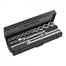 Facom KL.411 3/4"Dr 16pce Metric 19-50mm Hexagon (6-Point) Socket Set