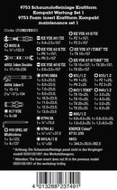 Wera 150153 45pc 9753 Foam insert Kraftform Kompakt Maintenance Set 1