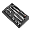Facom MOD.S161-112U 1/2"Dr 15pce Imperial(AF) 3/8"-7/8" Bi-Hexagon (12-Point) Socket Set