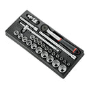 Facom MOD.S161-46 1/2"Dr 26pce Metric 8-32mm Hexagon (6-Point) Socket Set