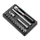 Facom MOD.SL161-112U 1/2"Dr 15pce Imperial(AF) 3/8"-7/8" Bi-Hexagon (12-Point) Socket Set