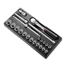 Facom MOD.SL161-212U 1/2"Dr 15pce Imperial(AF) 3/8"-1.1/4"" Bi-Hexagon (12-Point) Socket Set