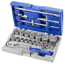 Expert By Facom E032900 22pce 1/2"Dr 8-32mm Socket Set & E110310 10pce 10-19mm Combination Spanner Set