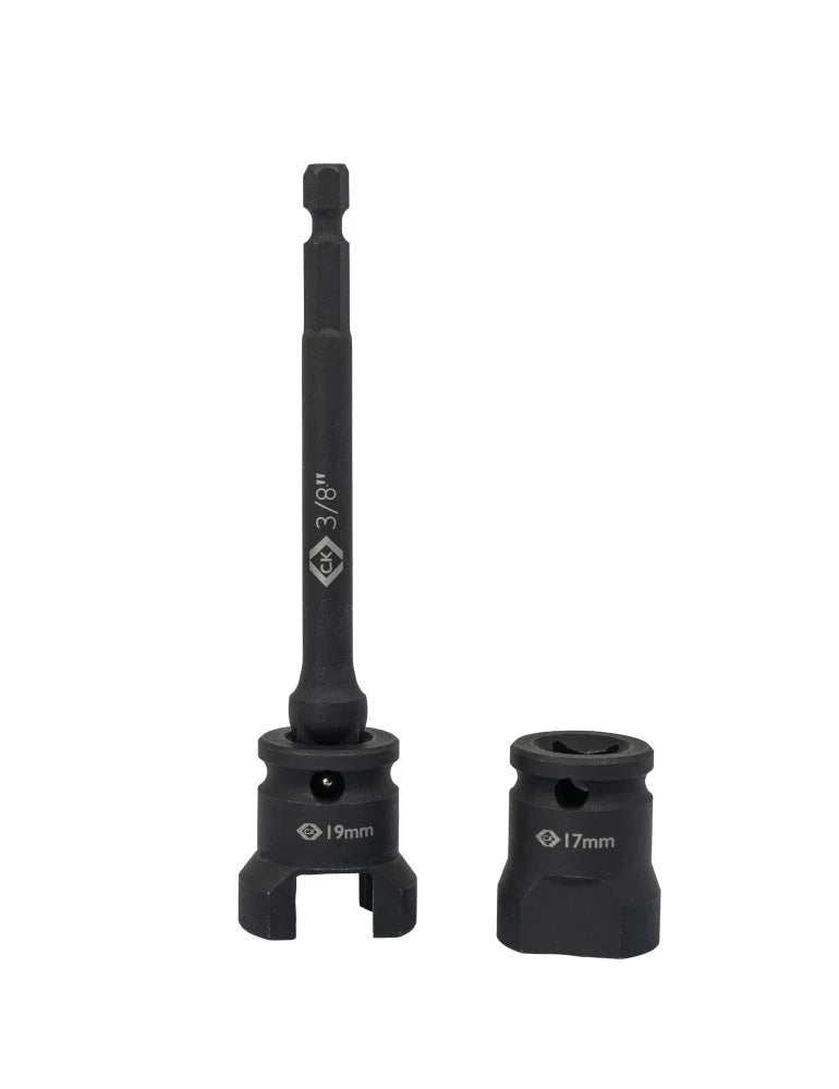 CK T4670M SET Vorteck Channel Unistrut Socket 3/8"Dr Nut Driver & Adaptor 17mm & 19mm