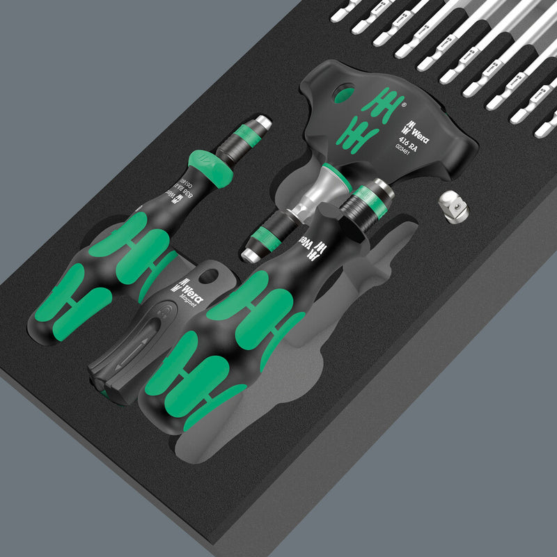Wera 150152 24pc 9752 Foam insert Kraftform Kompakt With Ratchet Functionality Screwdriver Set 1