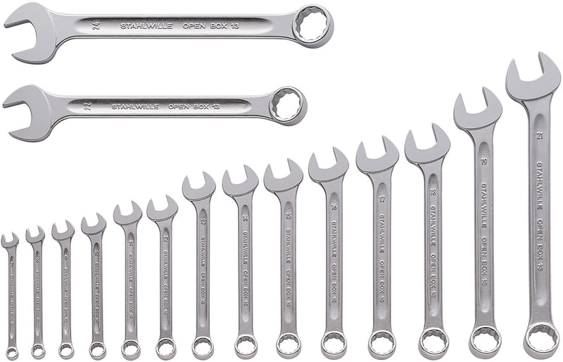 Stahlwille 13/17 17pce Metric 6-22mm Open Box Combination Spanner Set